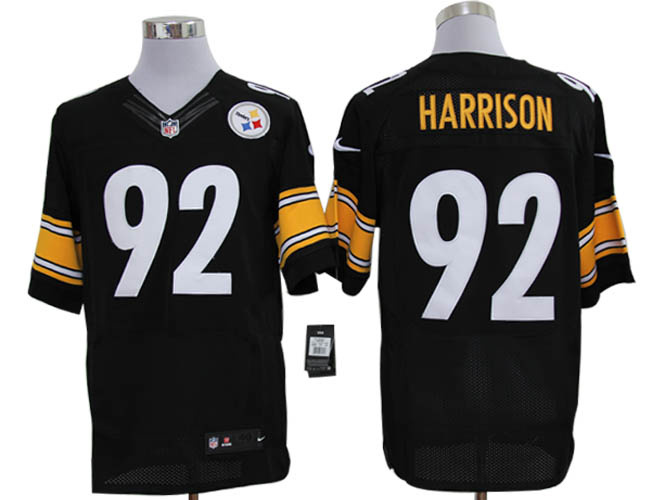 2012 NEW nfl pittsburgh steelers 92 james harrison black jerseys (elite)