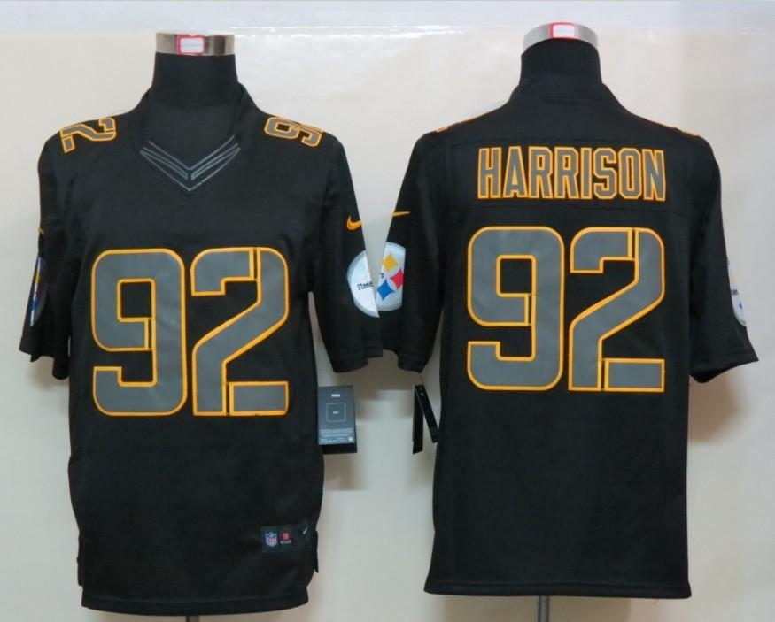 2012 NEW NFL Pittsburgh Steelers 92 James Harrison Black Jerseys (Impact Limited)