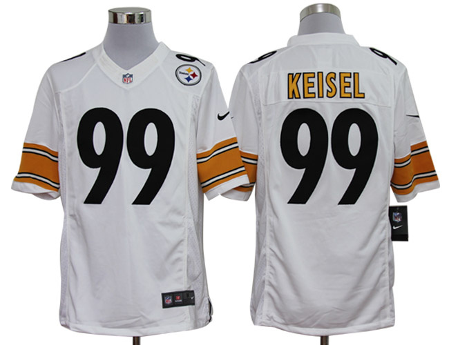 2012 NEW NFL Pittsburgh Steelers 99 Keisel White Jerseys (Limited)