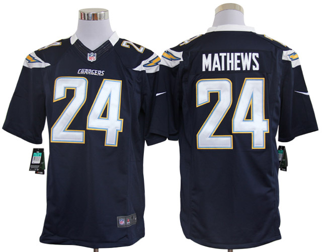 2012 NEW NFL San Diego Chargers 24 Ryan Mathews Dk.blue Jerseys (Limited)
