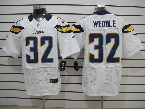 2012 NEW NFL San Diego Chargers 32 Weddle White Jerseys (Elite)