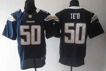 2012 NEW NFL San Diego Chargers 50 Manti Te'o Dk.blue Jerseys (Elite)