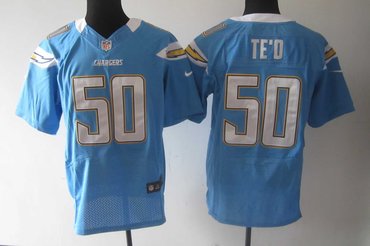 2012 NEW NFL San Diego Chargers 50 Manti Te'o Lt.blue Jerseys (Elite)