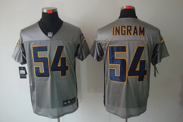 2012 NEW NFL San Diego Chargers 54 Melvin Ingram Grey Shadow Jerseys