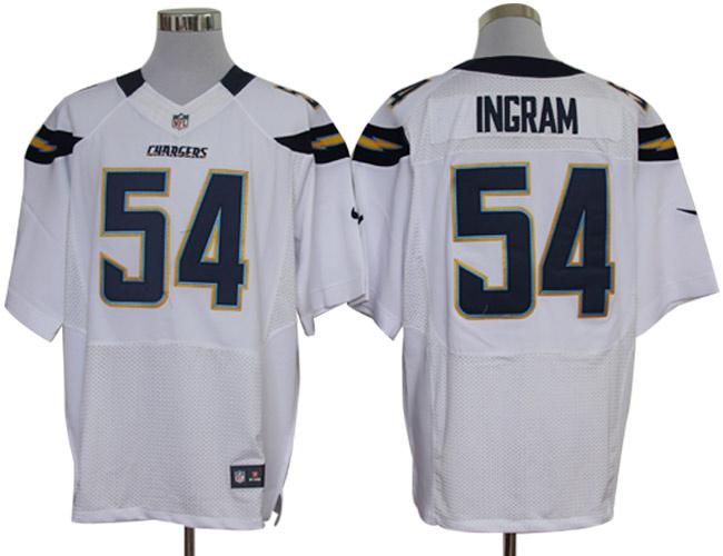 2012 NEW NFL San Diego Chargers 54 Melvin Ingram White Jerseys (Elite)