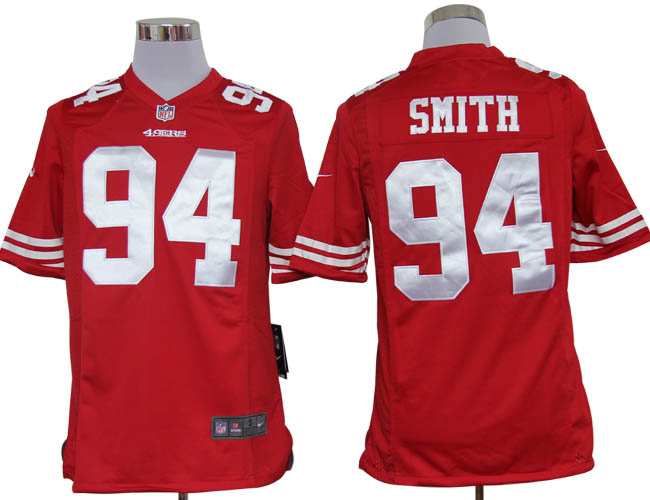 2012 NEW NFL San Francisco 49ers #94 Justin Smith Red Jerseys (Game) 2012 NEW NFL San Francisco 49ers #94 Justin Smith Red Jerseys (Game)