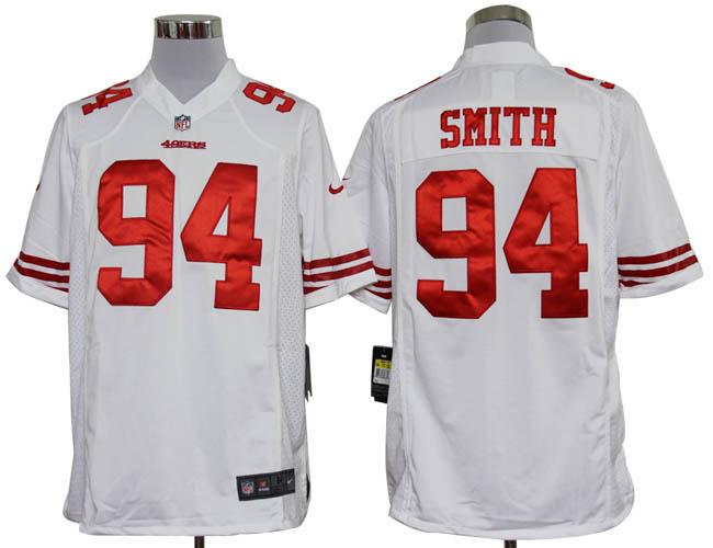 2012 NEW NFL San Francisco 49ers #94 Justin Smith White Jerseys (Game) 2012 NEW NFL San Francisco 49ers #94 Justin Smith White Jerseys (Game)