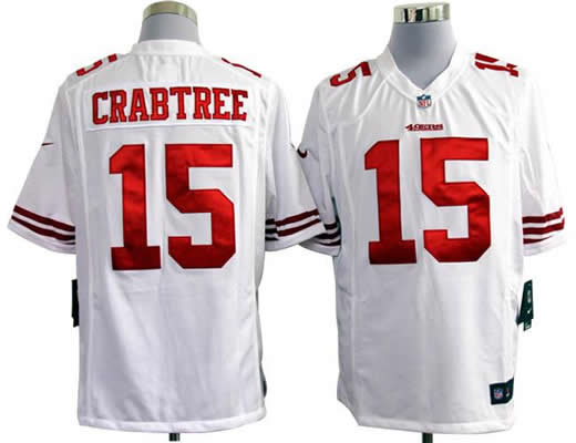 san francisco 49ers 15 michael crabtree game white jerseys san francisco 49ers 15 michael crabtree game white jerseys