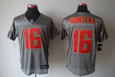 2012 NEW NFL San Francisco 49ers 16 Joe Montana Grey Shadow Jerseys 2012 NEW NFL San Francisco 49ers 16 Joe Montana Grey Shadow Jerseys