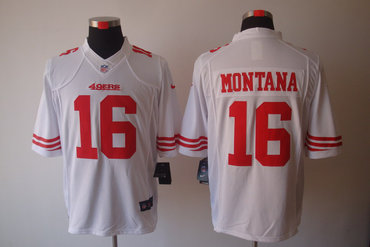 2012 NEW NFL San Francisco 49ers 16 Joe Montana White jerseys (Limited) 2012 NEW NFL San Francisco 49ers 16 Joe Montana White jerseys (Limited)