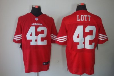 2012 NEW NFL San Francisco 49ers 42 Ronnie Lott Red Jerseys (Elite) 2012 NEW NFL San Francisco 49ers 42 Ronnie Lott Red Jerseys (Elite)