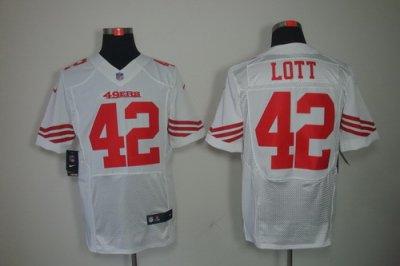 2012 NEW NFL San Francisco 49ers 42 Ronnie Lott White Jerseys (Elite) 2012 NEW NFL San Francisco 49ers 42 Ronnie Lott White Jerseys (Elite)