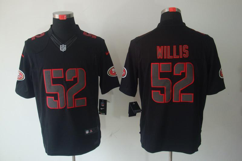 2012 NEW NFL San Francisco 49ers 52 Patrick Willis Black Jerseys (Impact Limited) 2012 NEW NFL San Francisco 49ers 52 Patrick Willis Black Jerseys (Impact Limited)