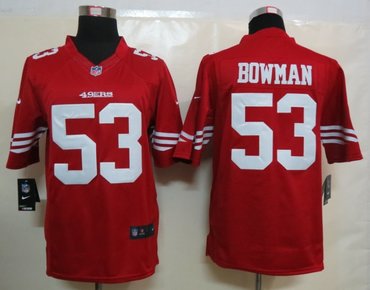 2012 NEW NFL San Francisco 49ers 53# Navorro Bowman Red Jerseys(Limited) 2012 NEW NFL San Francisco 49ers 53# Navorro Bowman Red Jerseys(Limited)