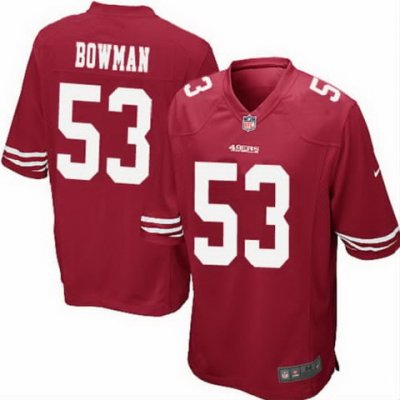 2012 NEW NFL San Francisco 49ers 53 Navorro Bowman Red Jerseys (Game) 2012 NEW NFL San Francisco 49ers 53 Navorro Bowman Red Jerseys (Game)