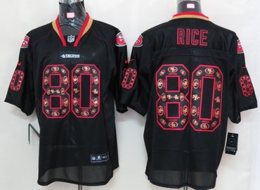 2012 NEW NFL San Francisco 49ers 80 Rice Lights Out Black Elite Jerseys 2012 NEW NFL San Francisco 49ers 80 Rice Lights Out Black Elite Jerseys