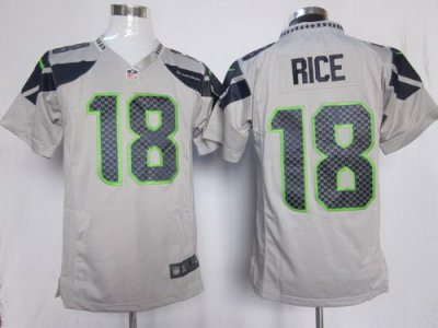 2012 NEW NFL Seattle Seahawks 18 Sidney Rice Grey Jerseys (Game) 2012 NEW NFL Seattle Seahawks 18 Sidney Rice Grey Jerseys (Game)