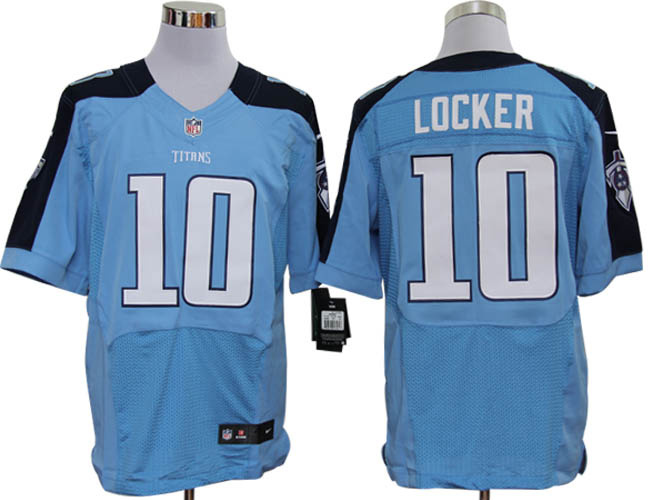 2012 NEW NFL Tennessee Titans 10# Jake Locker Light Blue Jerseys (Elite)