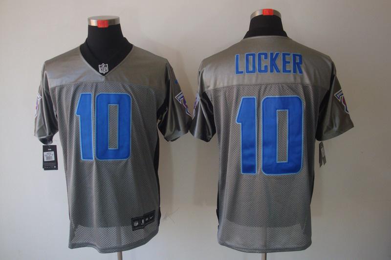 2012 NEW NFL Tennessee Titans 10 Jake Locker Grey Shadow Jerseys