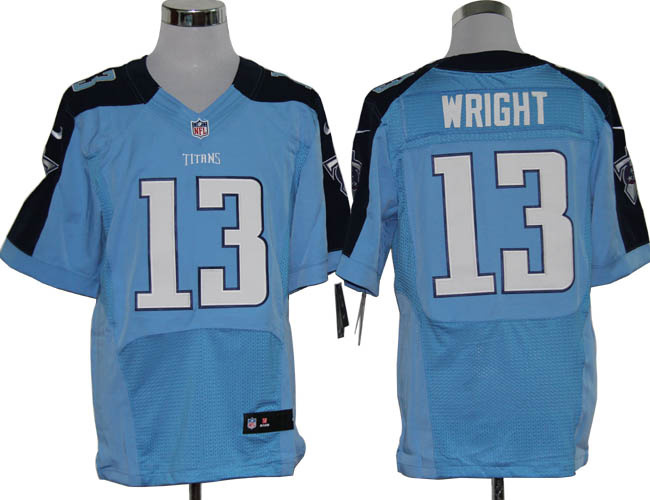 2012 NEW NFL Tennessee Titans 13# Kendall Wright Light Blue Jerseys(Elite)