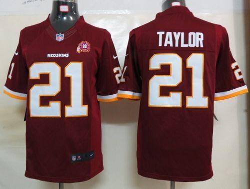 2012 NEW NFL Washington Redskins 21 Sean Taylor Red Jerseys W 80TH Patch(Limited) 2012 NEW NFL Washington Redskins 21 Sean Taylor Red Jerseys W 80TH Patch(Limited)