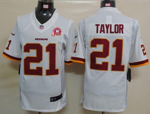 2012 NEW NFL Washington Redskins 21 Sean Taylor White Jerseys W 80TH Patch(Limited) 2012 NEW NFL Washington Redskins 21 Sean Taylor White Jerseys W 80TH Patch(Limited)