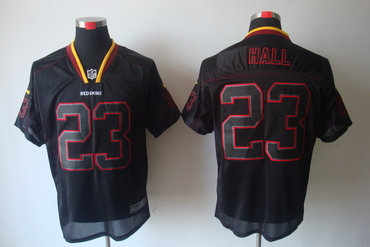 2012 NEW NFL Washington Redskins 23 DeAngelo Hall Lights Out Black Elite Jerseys