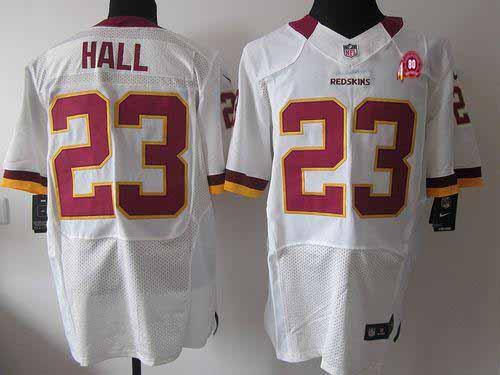 2012 NEW NFL Washington Redskins 23 DeAngelo Hall White Jerseys W 80TH Patch(Elite)