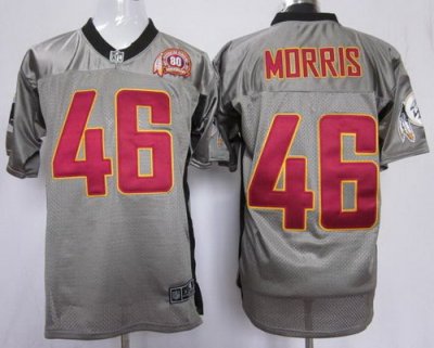 2012 NEW NFL Washington Redskins 46 Alfred Morris Grey Shadow Jerseys W 80TH Patch 2012 NEW NFL Washington Redskins 46 Alfred Morris Grey Shadow Jerseys W 80TH Patch