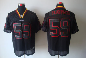 2012 NEW NFL Washington Redskins 59 London Fletcher Lights Out Black Elite Jerseys