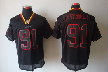 2012 NEW NFL Washington Redskins 91 Ryan Kerrigan Lights Out Black Elite Jerseys
