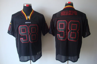 2012 NEW NFL Washington Redskins 98 Brian Orakpo Lights Out Black Elite Jerseys