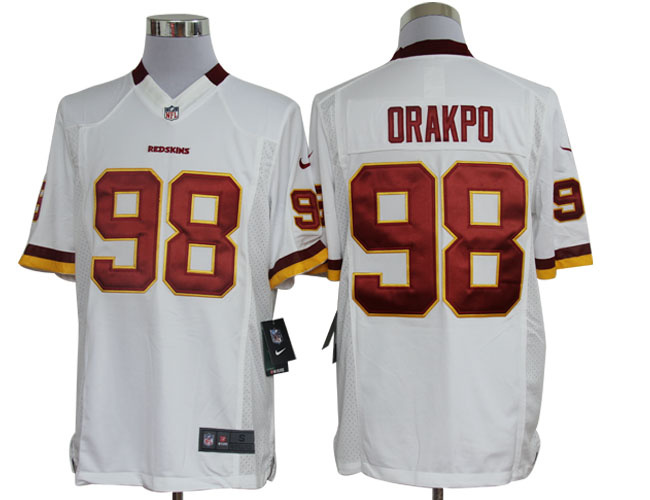 2012 NEW NFL Washington Redskins 98 Brian Orakpo White Jerseys (Limited)