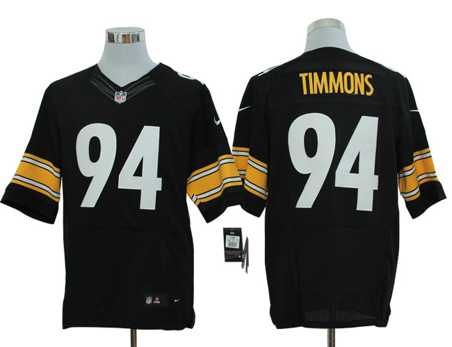 2012 NEW NFL Pittsburgh Steelers 94 Lawrence Timmons Black Jerseys (Elite)
