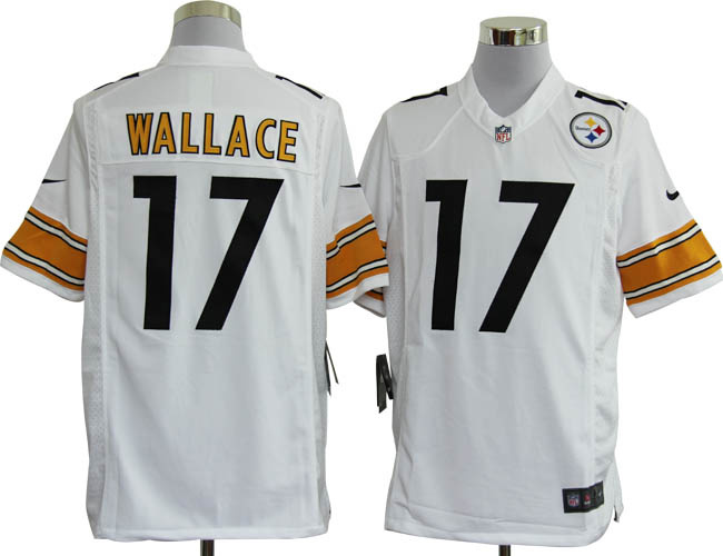 2012 NEW nfl pittsburgh steelers 17 mike wallace white jerseys (game)