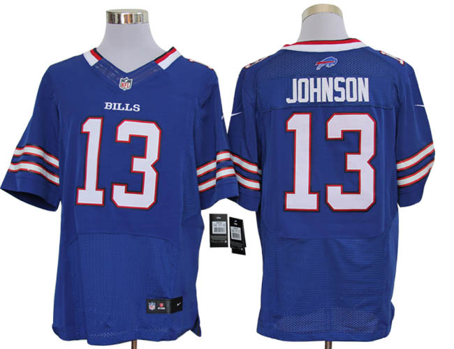 2012 NFL Buffalo Bills 13 Steve Johnson Blue Jerseys (Elite)