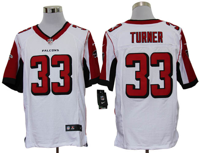 2012 NEW NFL Atlanta Falcons 33 Michael Turner White Jerseys (Elite)