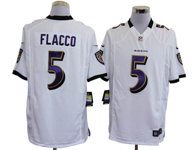 2012 NEW NFL Baltimore Ravens 5 Joe Flacco White Jerseys (Game) 2012 NEW NFL Baltimore Ravens 5 Joe Flacco White Jerseys (Game)