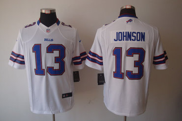 2012 NEW NFL Buffalo Bills 13 Steve Johnson White Jerseys (Limited)