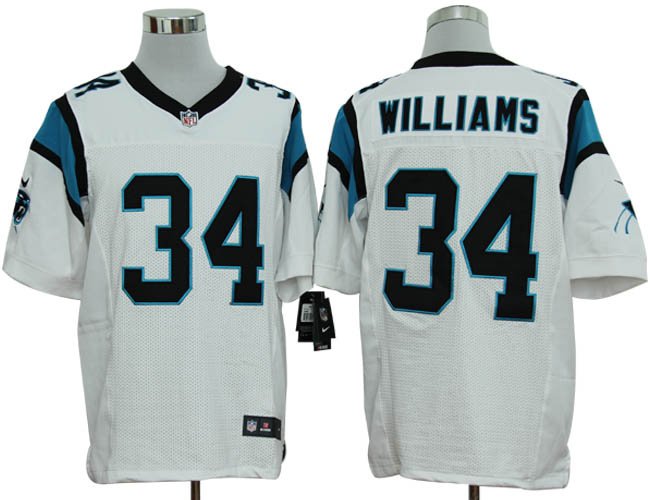 2012 NEW NFL Carolina Panthers 34 Deangelo Williams White Jerseys (Elite)