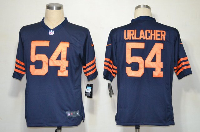 2012 NEW NFL Chicago Bears 54 Brian Urlacher Blue Throwback Jerseys(Game) 2012 NEW NFL Chicago Bears 54 Brian Urlacher Blue Throwback Jerseys(Game)