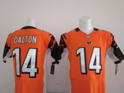2012 NEW NFL Cincinnati Bengals 14 Andy Dalton Orange Jerseys (Elite)