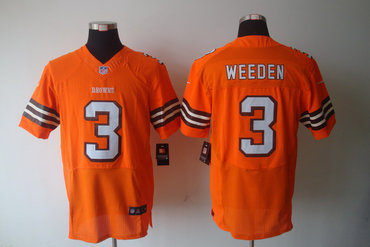 2012 NEW NFL Cleveland Browns 3 Brandon Weeden Orange Jerseys (Elite) 2012 NEW NFL Cleveland Browns 3 Brandon Weeden Orange Jerseys (Elite)