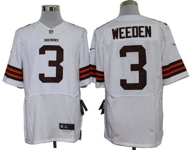 2012 NEW NFL Cleveland Browns 3 Brandon Weeden White Jerseys (Elite) 2012 NEW NFL Cleveland Browns 3 Brandon Weeden White Jerseys (Elite)