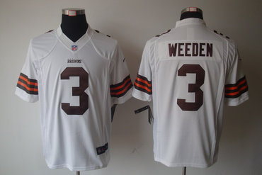 2012 NEW NFL Cleveland Browns 3 Brandon Weeden White Jerseys (Limited) 2012 NEW NFL Cleveland Browns 3 Brandon Weeden White Jerseys (Limited)