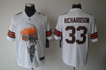 2012 NEW NFL Cleveland Browns 33 Trent Richardson White Jerseys (Helmet Tri-Blend Limited) 2012 NEW NFL Cleveland Browns 33 Trent Richardson White Jerseys (Helmet Tri-Blend Limited)