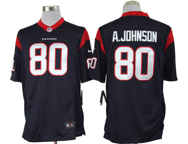 2012 NEW NFL Houston Texans 80 Andre Johnson Blue Jerseys (Limited)