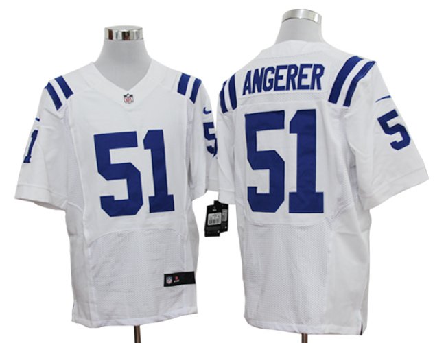2012 NEW NFL Indianapolis Colts 51 Pat Angerer White Jerseys (Elite)