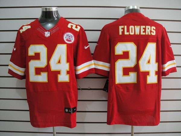 2012 NEW NFL Kansas City Chiefs 24 Flowers Red Jerseys (elite)