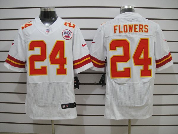 2012 NEW NFL Kansas City Chiefs 24 Flowers White Jerseys (Elite) 2012 NEW NFL Kansas City Chiefs 24 Flowers White Jerseys (Elite)